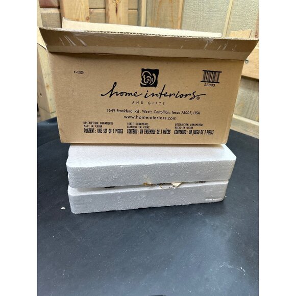 Set Of 3 Home Interiors Snowman Christmas Ornaments Holiday Decor - Picture 7 of 9